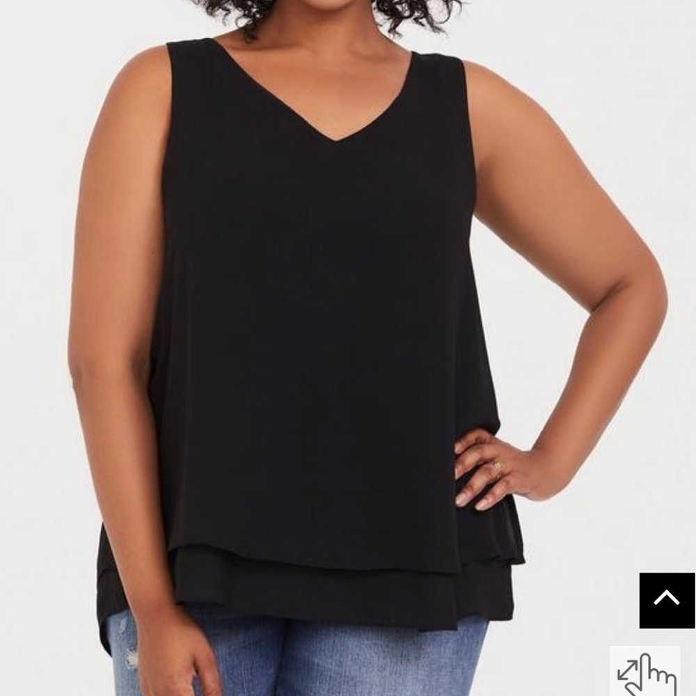 Torrid georgette double layer swing tank 2X